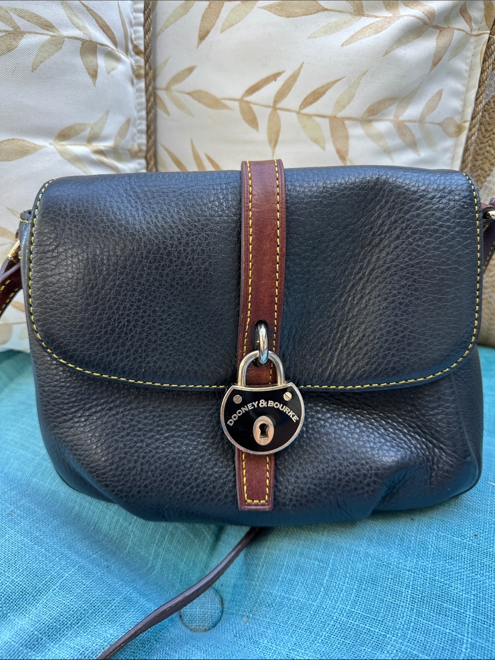 Dooney & Burke Black Samba Lock Detail Crossbody